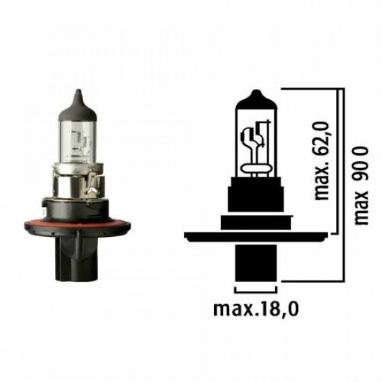 BOMBILLO H13-12V-100/80W- RALLY GERMANY 48092-NARVA P26 4T