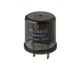 FLASHER FLOSSER UNIVERSAL REDONDO 3 PATAS 24V 150A