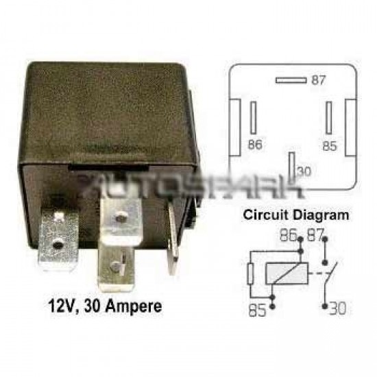 RELAY 4 PATAS 12V 30AMP