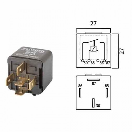 RELAY 5 PATAS 12V 30AMP RELAY 5 PATAS 12V 30AMP
