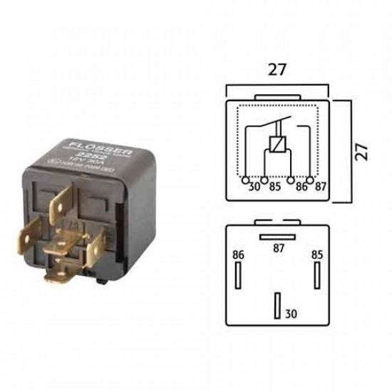 Allí Niños estropeado RELAY 5 PATAS 12V 30AMP