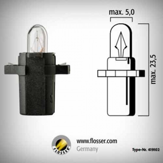 BOMBILLO COLA PESCADO MINI PARA TABLERO 12V 1.2W B8.3D BASE NEGRA BOMBILLO COLA PESCADO MINI PARA TABLERO 12V 1.2W B8.3D BASE NEGRA