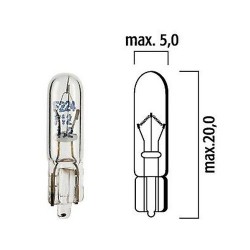 BOMBILLO COLA PESCADO MINI PARA TABLERO 12V 1.2W W2X4.6D AMBER