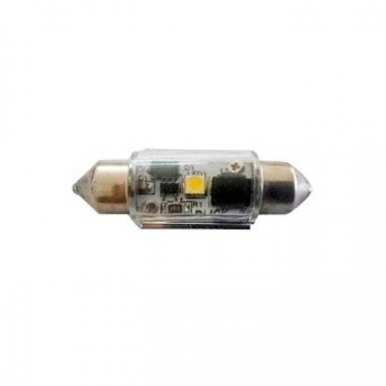 BOMBILLO LED TECHO 12V 24V 13.5X38MM SUPER BLANCO